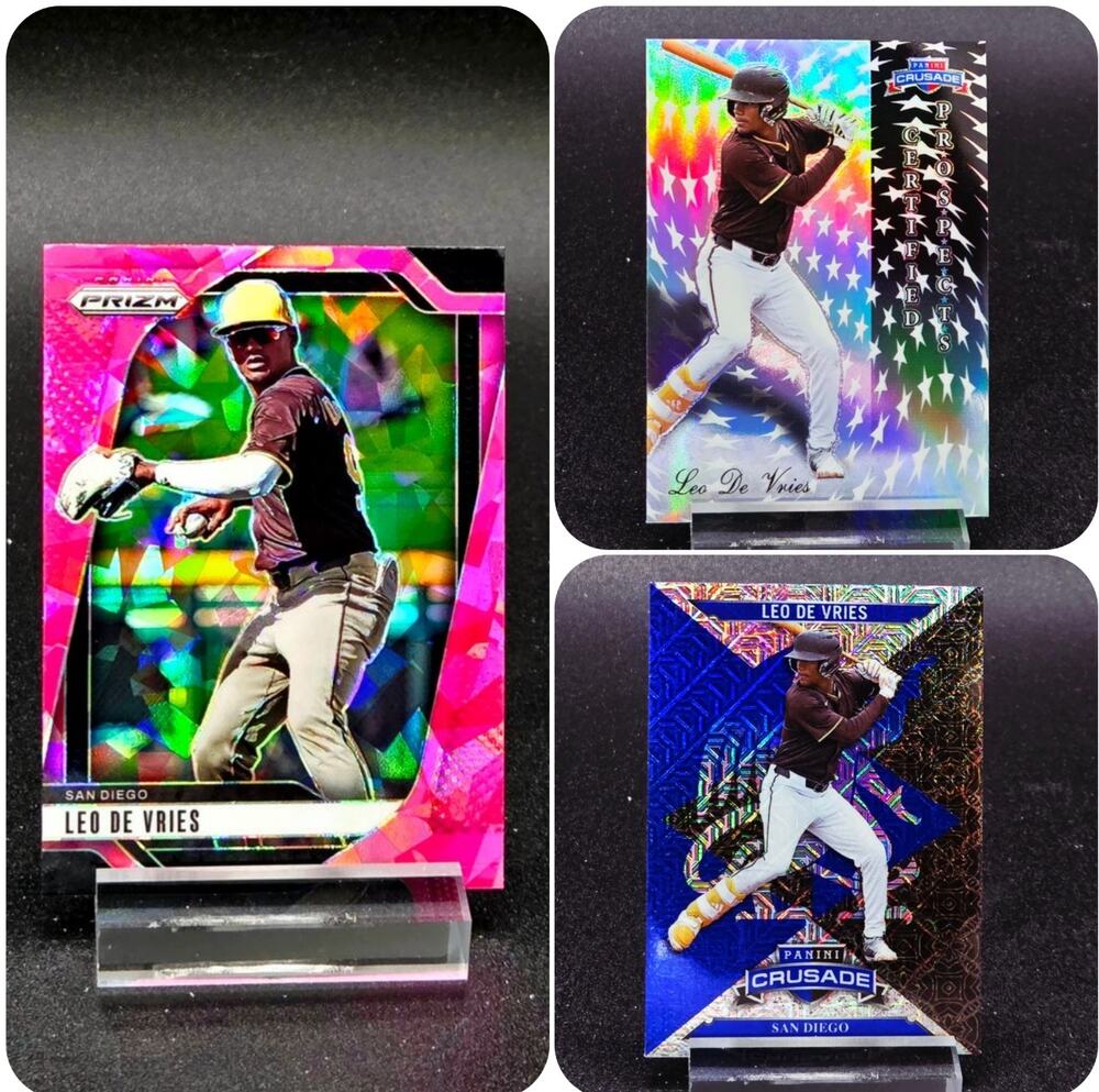 Leo De Vries Certified Prospect Mojo Cracked Ice RC Athletics Top Prospect